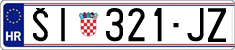 License plate of Croatia, Regular plates
