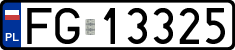 License plates of Poland, Regular car plates
