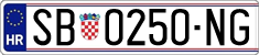 License plate of Croatia, Regular plates