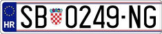 License plate of Croatia, Regular plates