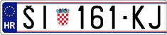 License plate of Croatia, Regular plates