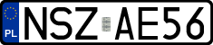License plates of Poland, Regular car plates