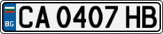 License plate of Bulgaria, Cars