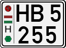license plates of Hungary, Army (1990)