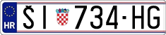 License plate of Croatia, Regular plates