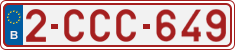 License plate of Belgium, Regular plates (2010)