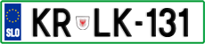License plate of Slovenia, Cars