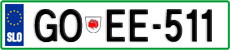 License plate of Slovenia, Cars