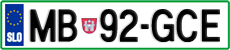 License plate of Slovenia, Cars