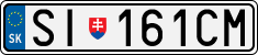 License plate of Slovakia, Cars