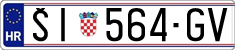 License plate of Croatia, Regular plates