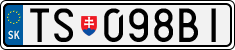 License plate of Slovakia, Cars