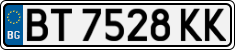License plate of Bulgaria, Cars