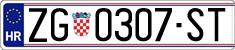 License plate of Croatia, Regular plates