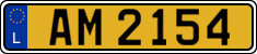 License plate of Luxembourg, 2003 year system