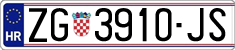 License plate of Croatia, Regular plates