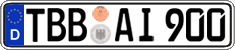 German license plate, Regular plates