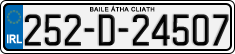 License plate of Ireland, Regular plates