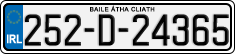License plate of Ireland, Regular plates