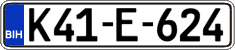License plate of Bosnia and Herzegovina, Regular plates