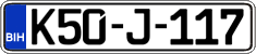 License plate of Bosnia and Herzegovina, Regular plates