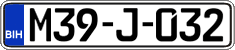 License plate of Bosnia and Herzegovina, Regular plates