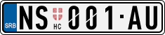 License plate of Serbia, Cars