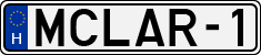 license plates of Hungary, Vanity Plates (1990)