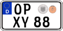 German license plate, Regular plates
