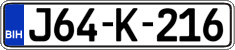 License plate of Bosnia and Herzegovina, Regular plates