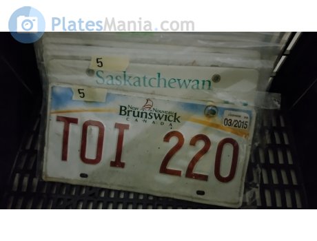 TOI 220, License plate without vehicle