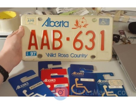AAB-631, License plate without vehicle