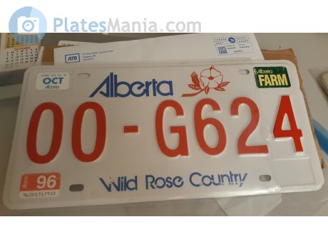 00-G624, License plate without vehicle
