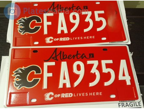 FA9354, License plate without vehicle
