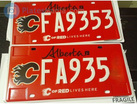 FA9353, License plate without vehicle