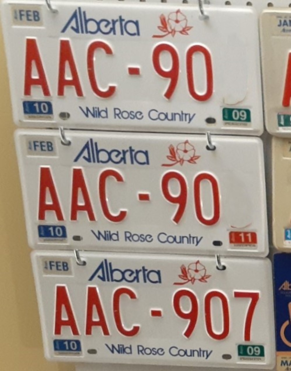 AAC-907, License plate without vehicle 