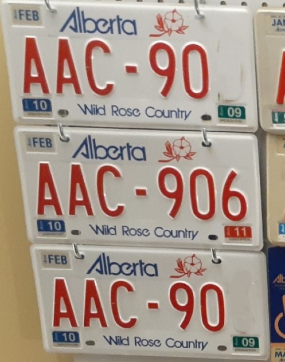 AAC-907, License plate without vehicle 
