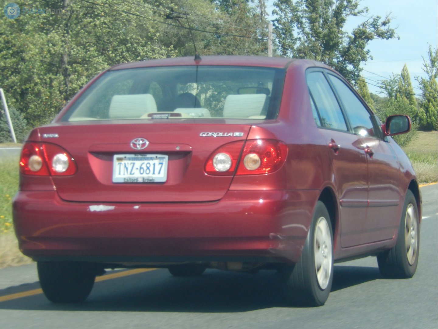 TNZ-6817, Toyota Corolla 9th gen (EX; Altis) Sedan (E120/E130; Asia-, BR- and NA-market), 2002–2008