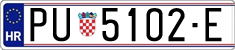 License plate of Croatia, Regular plates