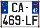 French license plate, SIV (ordinary)