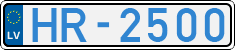 License plate of Latvia, Electric vehicles