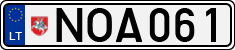 License plate of Lithuania, Cars