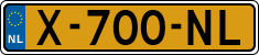 License plate of the Netherlands, Cars