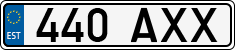 License plate of Estonia, Regular car plates