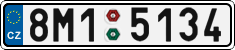 License plate of the Czech Republic, Cars (2001)