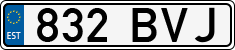 License plate of Estonia, Regular car plates