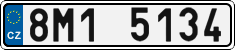 License plate of the Czech Republic, Cars (2001)