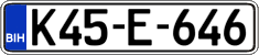 License plate of Bosnia and Herzegovina, Regular plates
