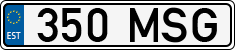 License plate of Estonia, Regular car plates