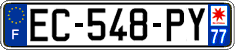French license plate, SIV (ordinary)